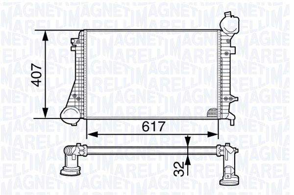 MAGNETI MARELLI Kompressoriõhu radiaator 351319202670